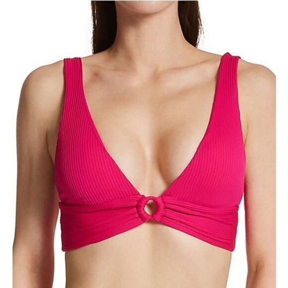 NWT L*Space Into The Tropics Fisher Swim Top Pink - Picture 1 of 7